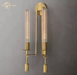 Glass Double Sconce LED Wall Light Retro Fixture Lighting