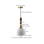Ceramic LED Hanging Pendant Light - Modern Nordic Design for Home Decor