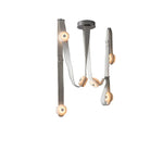 Soft Leather Marble Chandelier: Luxury Dimmable Lighting Fixture for Living Room or Cafe.