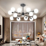 Nordic Glass Ball LED Ceiling Chandelier for Home Decor Fixture