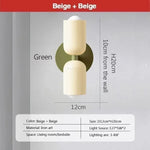 Cream Double Head LED Wall Lamps for Living Room Bedroom Indoor Decoration