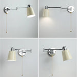 Cream LED Swing Arm Wall Lamp for Living Room Bedroom Mirror Stair Light