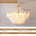 French Chandelier Garden Light with K9 Crystal | Elegant Pearl Shell Design