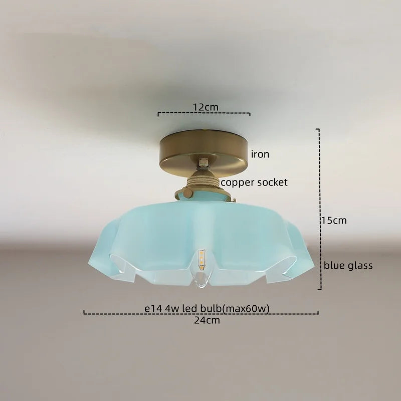 Yellow Glass LED Pendant Light: Modern Nordic Hanging Lamp for Dining Room & Kitchen