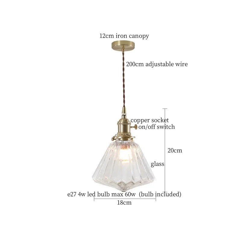 Afralia™ Glass LED Pendant Lights for Bedroom Living Room Kitchen Nordic Lamp