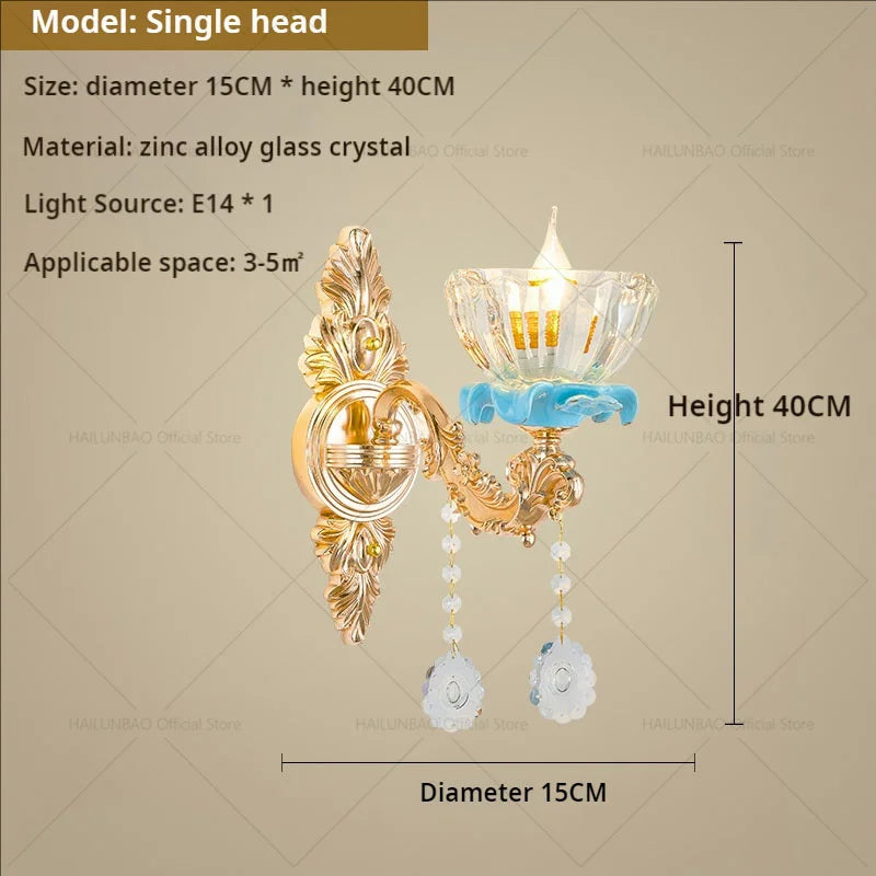Crystal Chandelier: Chinese Ceramic Living Room Luxe Lighting