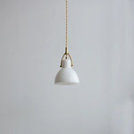 White Glass Copper LED Pendant Lights - Modern Nordic Kitchen Bar Lamp