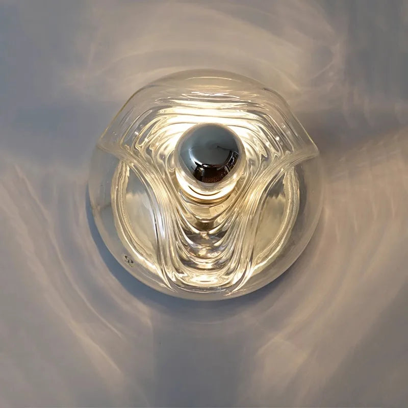 Glass Wall Sconce LED Lamps for Living Room Aisle, Modern Home Decoration Fixture