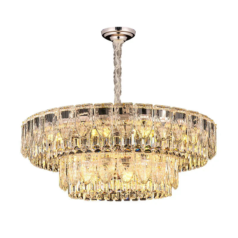 Crystal Ring Chandelier: 2024 Luxury Bedroom Dining Room Lighting