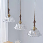 Walnut Flower Glass LED Pendant Chandelier Modern Nordic Hang Lamp