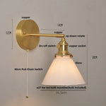 Nordic Modern LED Glass Wall Light Fixture for Bedroom, Living Room, Porch