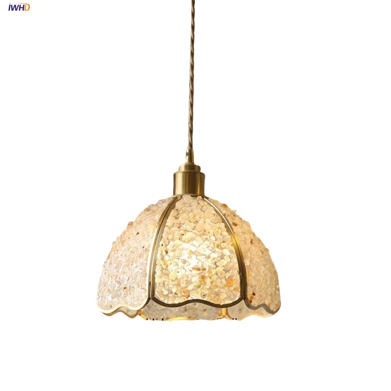 Afralia™ Crystal Glass LED Pendant Lamp: Modern Nordic Style Hanging Light Fixture for Home Decor
