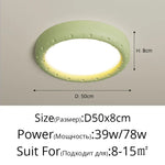 Nordic Flower LED Ceiling Light Cream Green White Round Bedroom Hotel Bathroom Afralia™