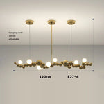 Silver Gold Molecule Stainless Steel LED Chandelier - 2022 Trend
