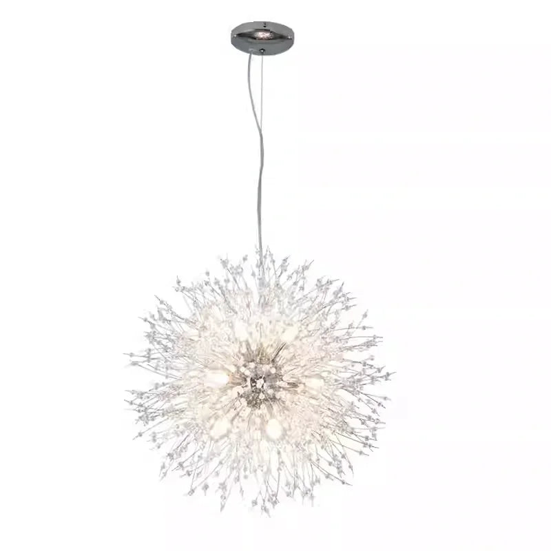 Afralia™ Dandelion Gold/Chrome Chandelier with Crystals, G9 Pendant Lights for Elegant Lighting