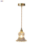 Brass LED Pendant Light Fixture Clear Glass Nordic Modern Hanging Lamp