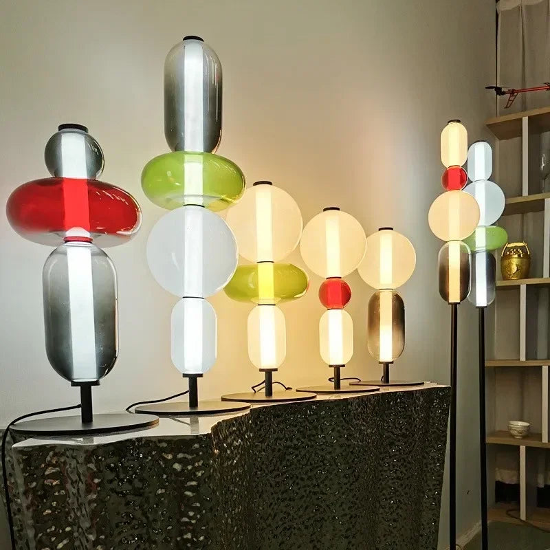 Glass Floor Lamp LED Table Light - Italian Design High Quality