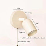 LED Wall Sconce Pull Chain Switch Cream Style Stair Light Fixture