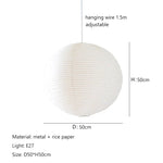 Akari LED Pendant Lamp by Afralia™: Japanese Wabi Sabi Round Noguchi Design