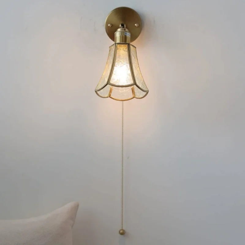 Glass Wall Light Sconce Modern Nordic Bedside Lamp Aisle Hallway Balcony Lighting