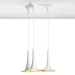 Minimalist Gold & White Pendant Light for Living Room & Bedroom