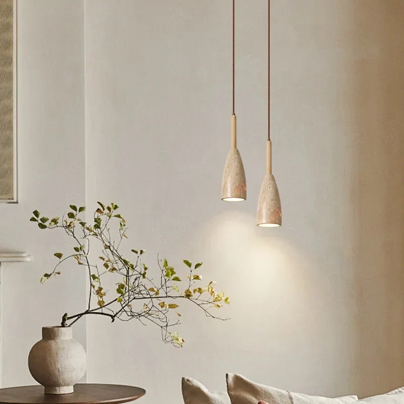 Travertine LED Pendant Lights for Modern Home Decor