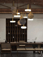 Burlywood Marble LED Ceiling Chandelier for Living Room