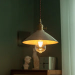 Beige Ceramic LED Pendant Lamp for Home and Commercial Spaces