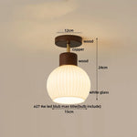 White Glass Ceiling Lamp LED Modern Nordic Kitchen Light