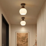 White Glass Ceiling Lamp LED Modern Nordic Kitchen Light