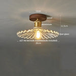 Wood Glass LED Ceiling Lights Modern Luminaria De Teto for Home Décor