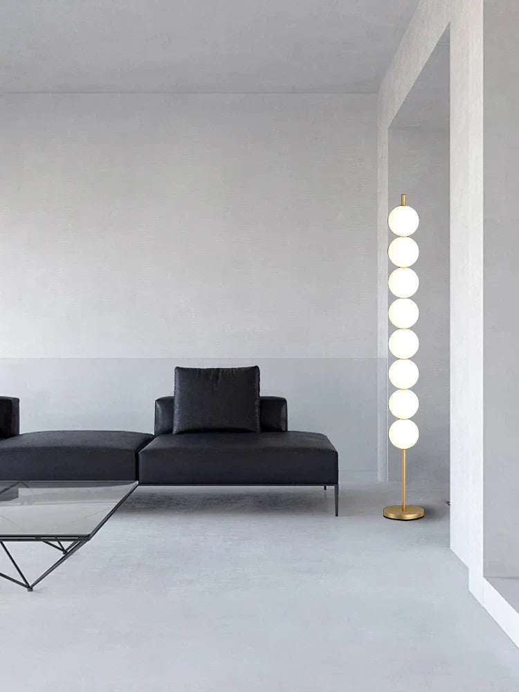 Brass Floor Lamp for Living Room & Bedside Decor