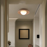 Yellow Travertine LED Ceiling Lamp, Modern Nordic 3D Print Light Fixtures