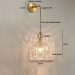 Crystal Glass LED Wall Sconce - Luxury French Stair Light for Home Decor
