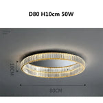 Gold Steel LED Dimmable Ceiling Lights Luxury Crystal Fixture