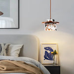 Afralia™ Terrazzo LED Pendant Light - Modern Nordic Wood Hang Lamp