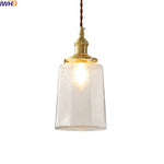 Copper Glass LED Pendant Lights Modern Hanging Lamp for Bar Bedroom Living Room