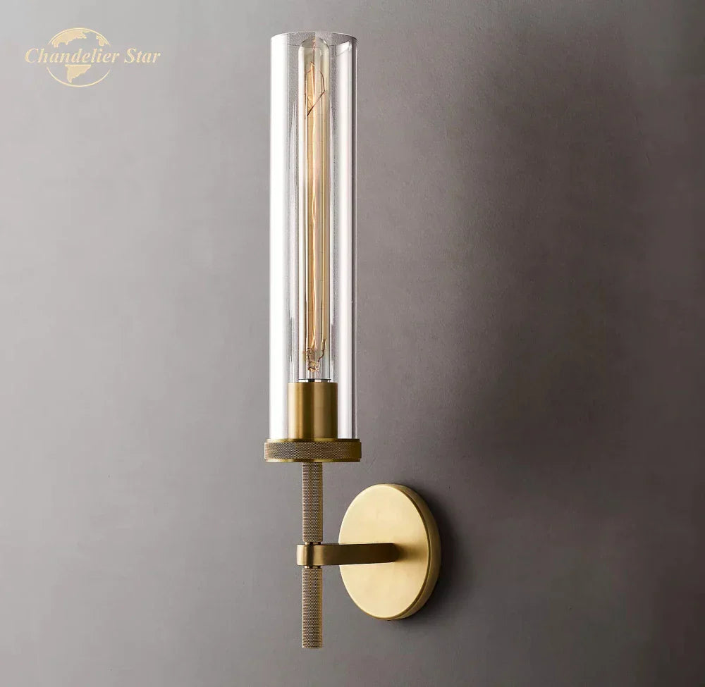 LED Glass Wall Sconce: Modern Knurled Indoor Light for Bedroom, Bathroom, Living Room