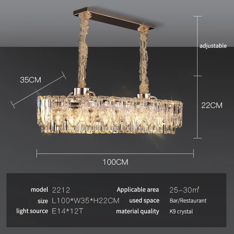 Crystal Ring Chandelier: 2024 Luxury Bedroom Dining Room Lighting