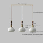 Wood Handle LED Pendant Lights Japanese Vintage Style Bar Bedroom Living Room HangLamp