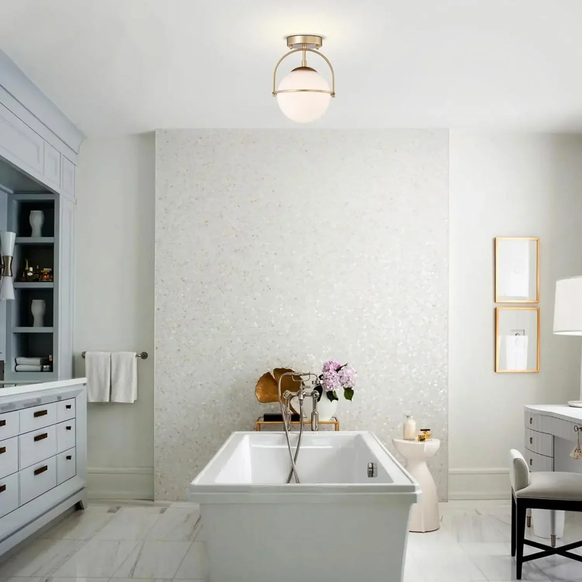 Glass Ball Suspension Ceiling Light for Living Room