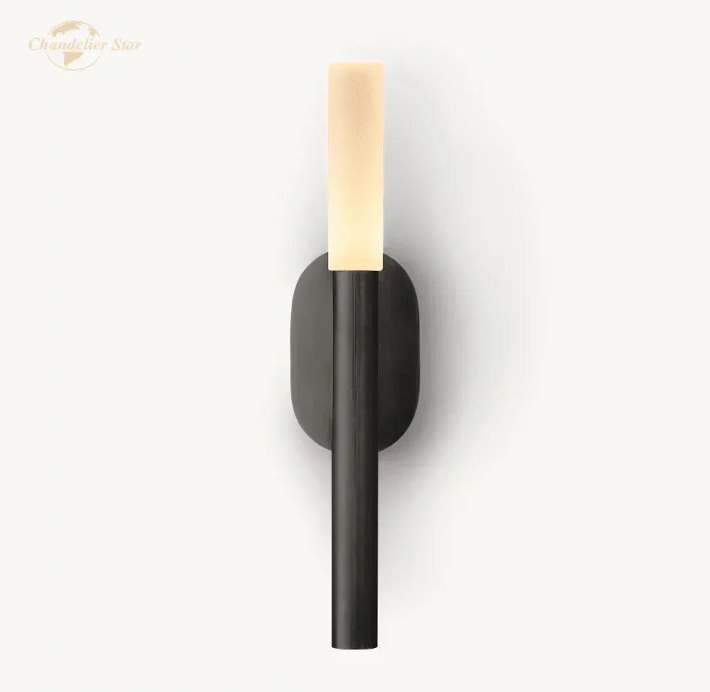 Modern Brass Black LED Wall Sconce for Indoor Bedroom Bathroom Living Room