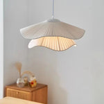 Afralia™ Nordic White Fabric Pendant Chandelier with LED Lighting for Dining Room & Bar