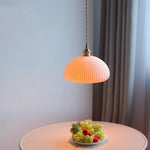 Ceramic LED Pendant Lamp, Modern Nordic Design, Adjustable 2m Wire, White Finish