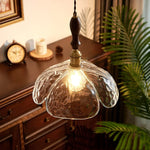 Clear Glass Pendant Lamp Japanese Style LED Hanging Lights