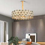 "2025 Crystal Gold Chandelier Pendant Lamp for Luxury Home Decor"