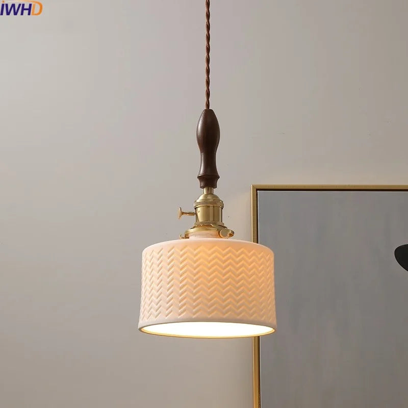 Copper LED Pendant Lamp for Home Decor, Modern Hanging Light Fixture
