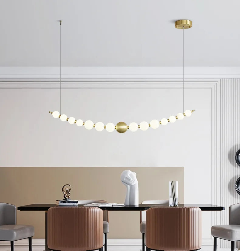 Love Gold Chrome Chandelier LED Suspension Lighting for Dinning Room