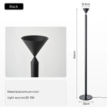 Minimalist Black Floor Lamp Stand Light Silver Simple Design