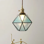 Copper Glass LED Pendant Light - Nordic Hanging Lamp for Home Decor